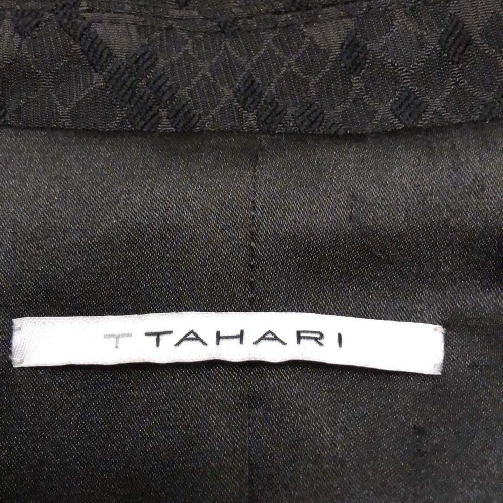 T Tahari Black Snakeskin Print Blazer Size 10 - Picture 14 of 16
